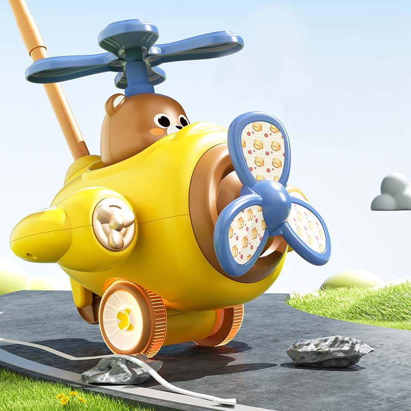 Balance Toy Baby Walker Push Toy, Early Development Activity Toy Trolley Pushing Along Walking Toy for Toddlers Babies, Yellow