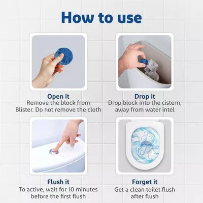 Toilet Cleaner Tablet, Flushmatic Marine In-Cistern 50 gm