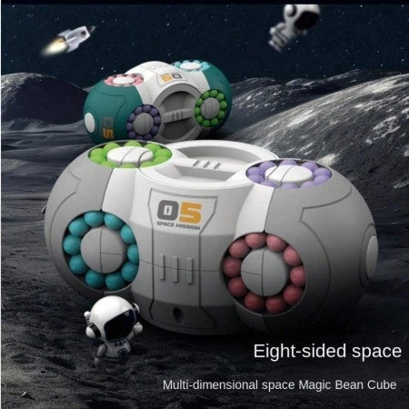 Space UFO Rotating Magic Bean Cube | Educational Toy for Stress Relief | Sensory Play for Kids and Adults