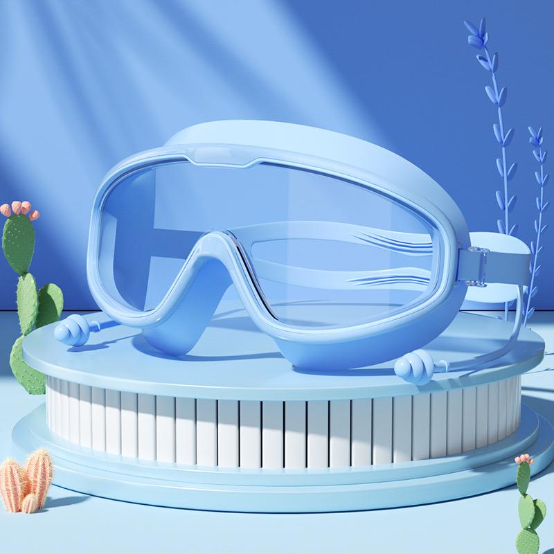 Waterproof Anti Fog Swimming Glasses with Earplugs for Boys and Girls
