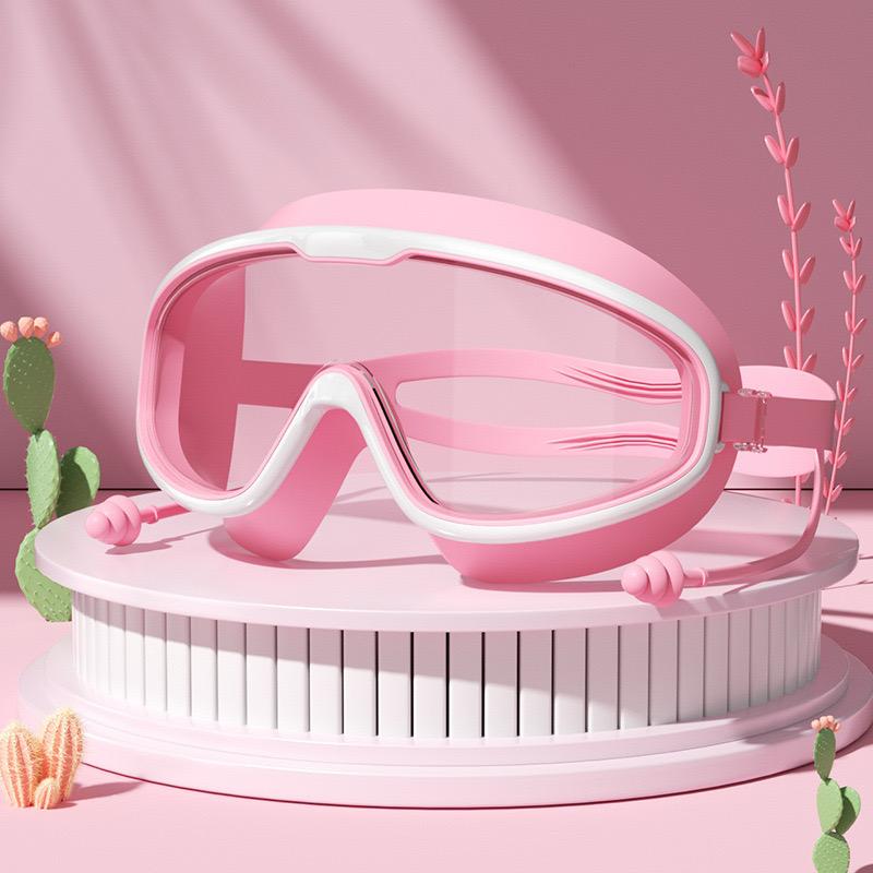 Waterproof Anti Fog Swimming Glasses with Earplugs for Boys and Girls
