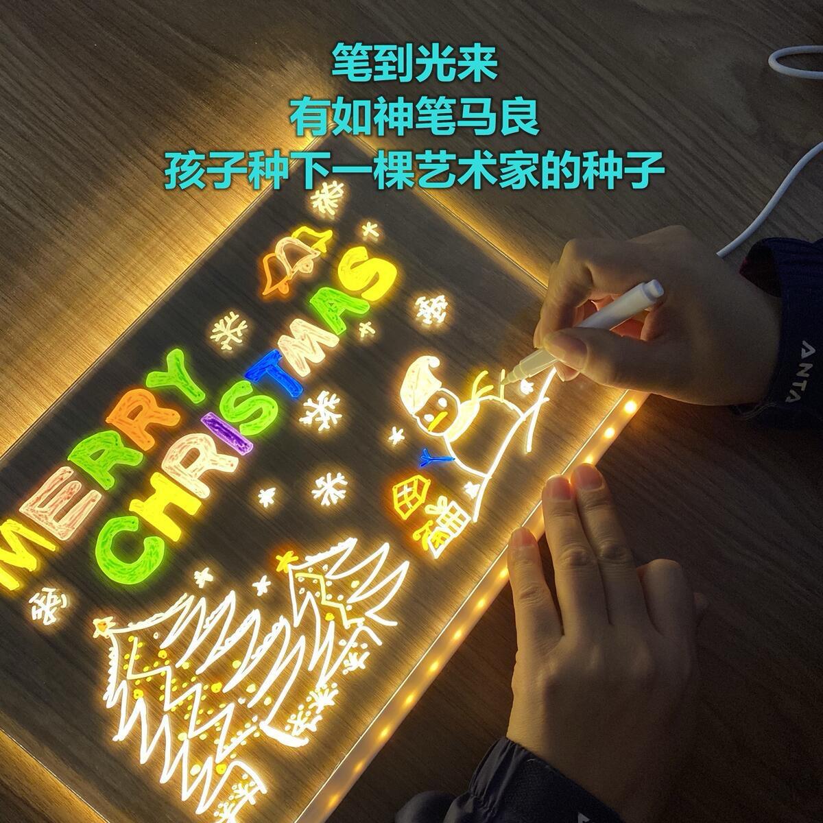 LED Acrylic Message Board Night Light for KIDS